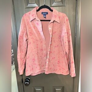 Denim&Co Pink and Blue Cotton Shirt